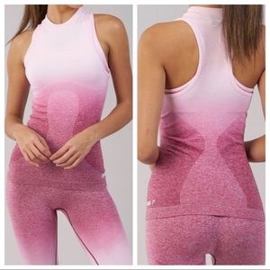 Gymshark ombré seamless vest - chalk pink beet
